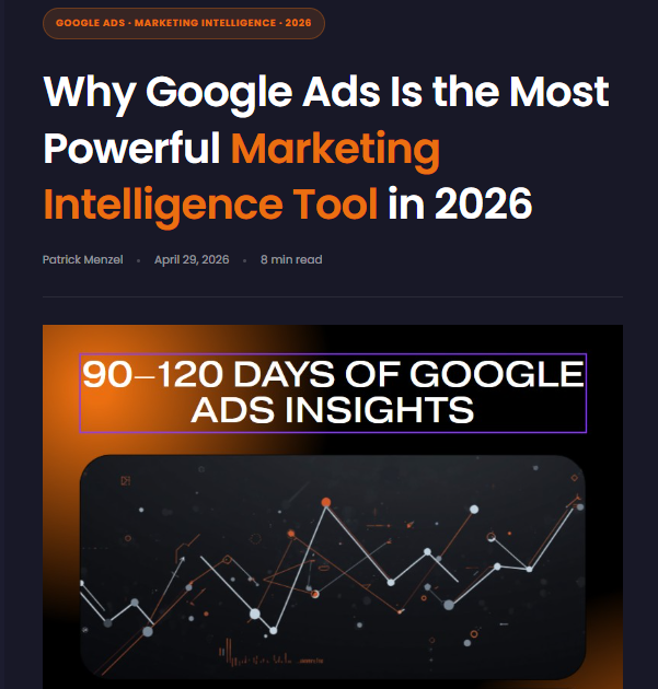 How Google Ads data reveals exactly what your market is searching for — and how to use that intelligence to dominate your local market.