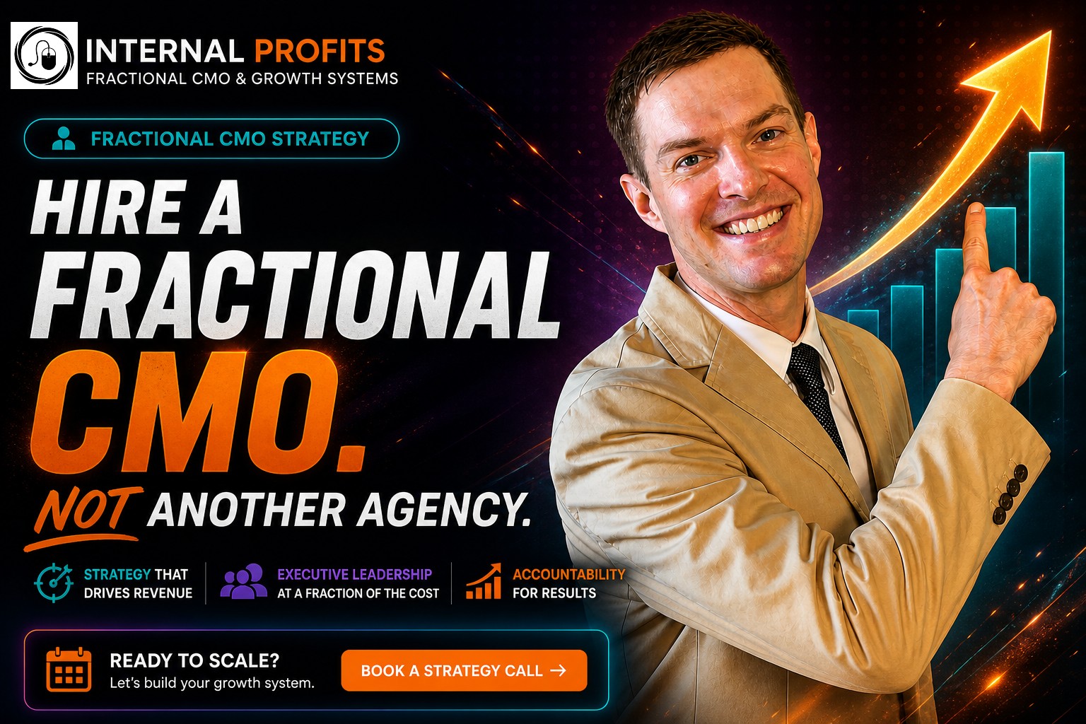 Patrick Menzel Fractional CMO for service businesses Phoenix Arizona specializing in growth strategy and revenue accountability