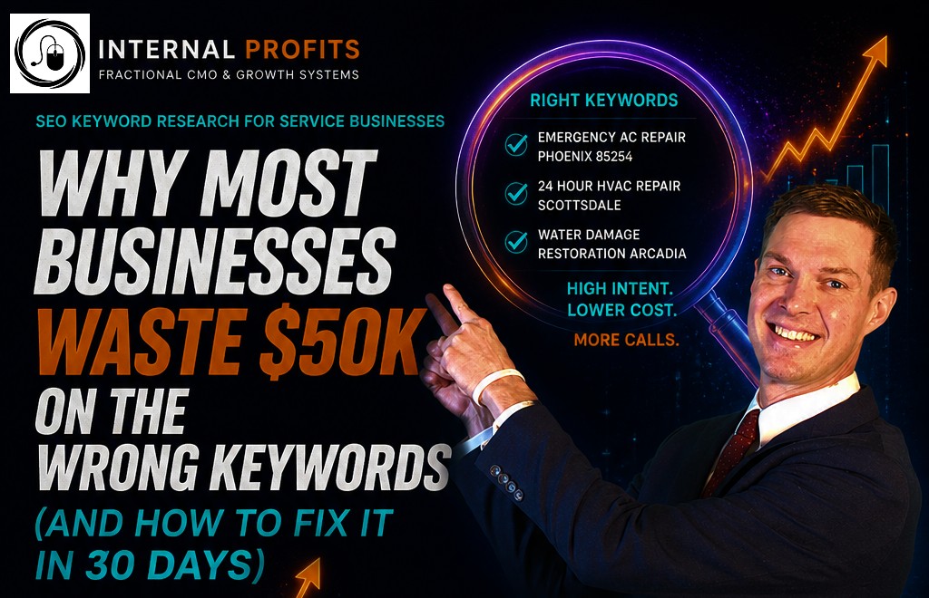 Patrick Menzel SEO keyword research strategist Phoenix Arizona specializing in buyer-intent keyword filtering for service businesses